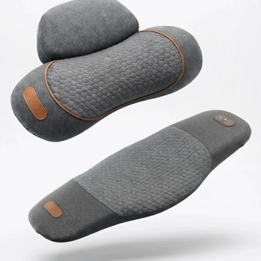 Heated Memory Foam Neck & Lumbar Massage Pillow